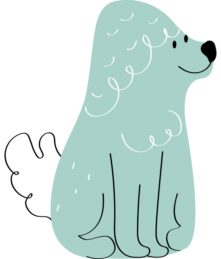 blue dog seated png