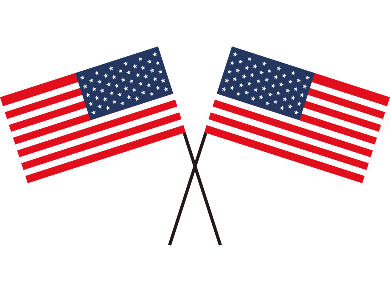 usa flags in poles png