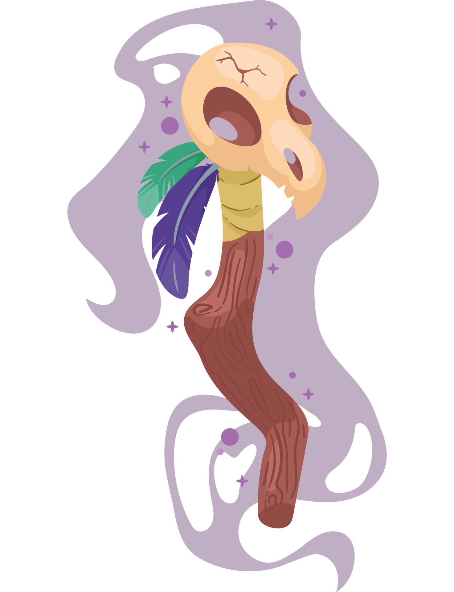 tribal totten with bird skull 19633973 PNG