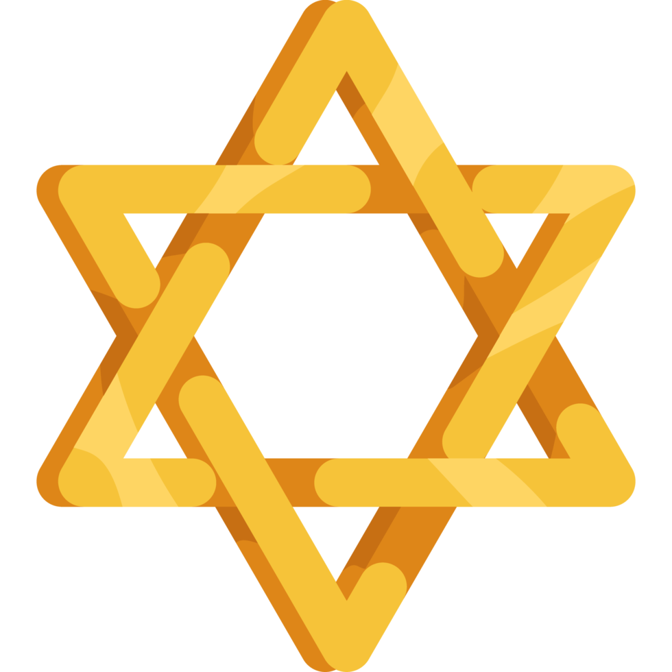 golden jewish star png