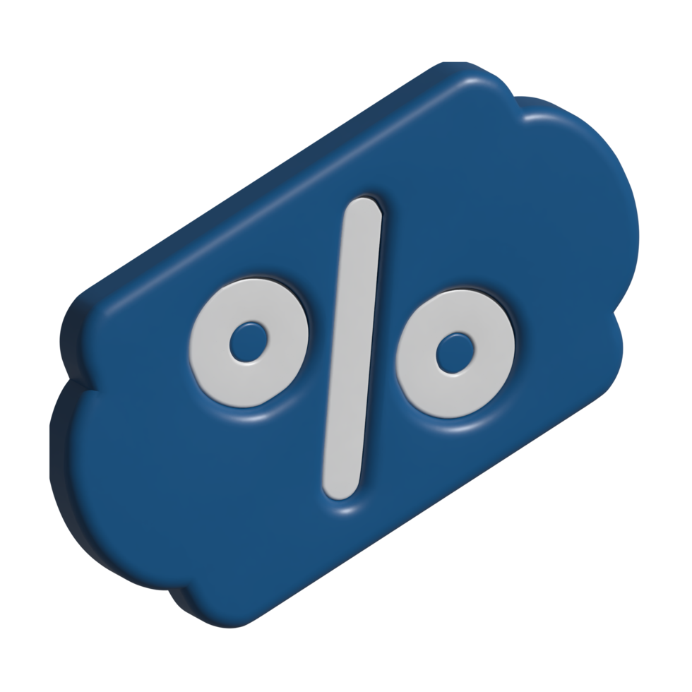 3d icon of discount tag png
