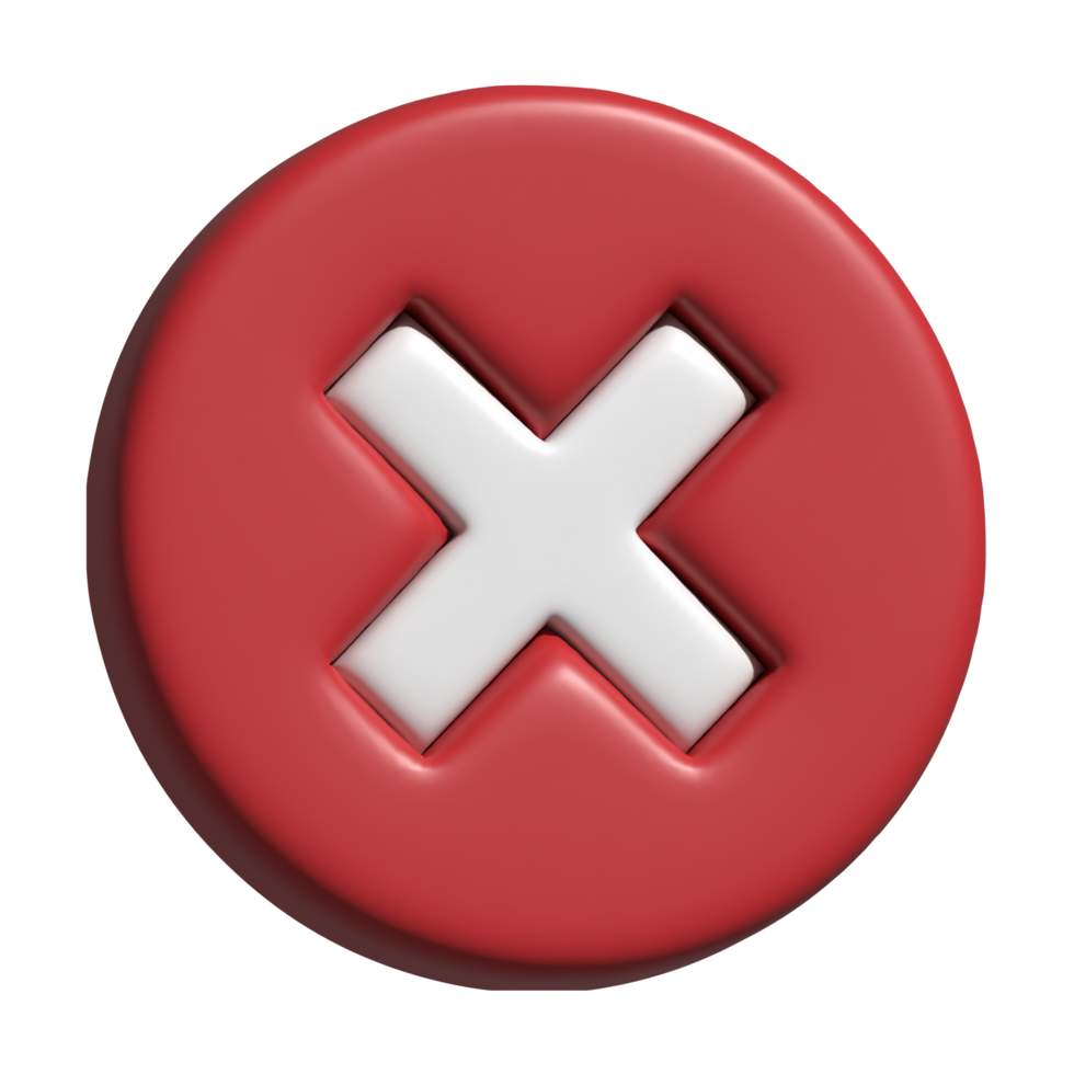 icono 3d de cancelar png