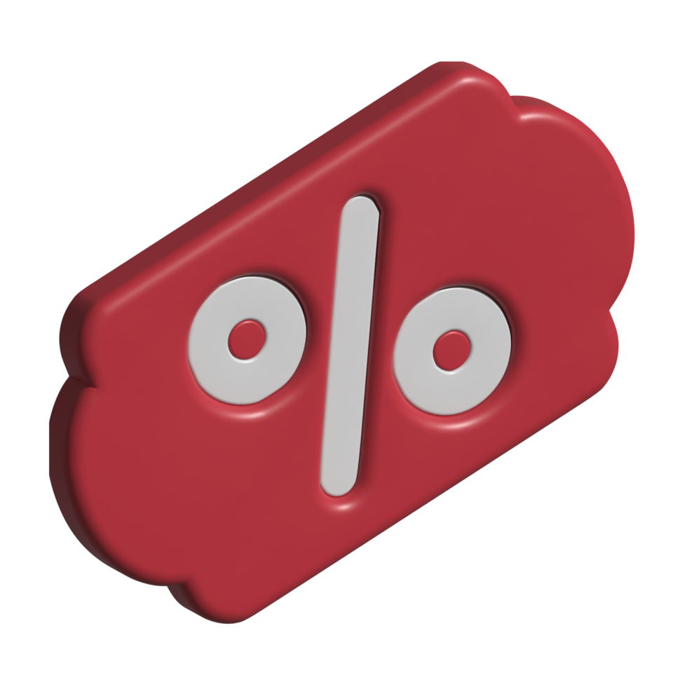 3d icono de descuento etiqueta png