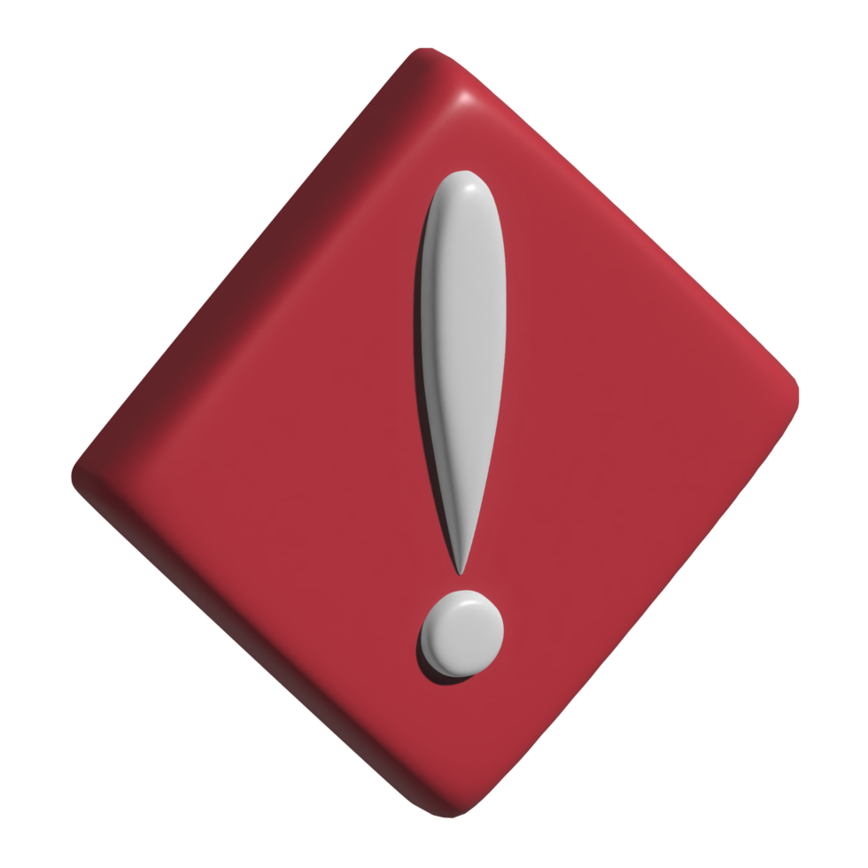 3d icono de alerta png