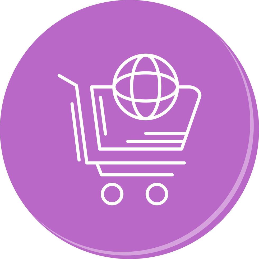 icono de vector de compras del mundo