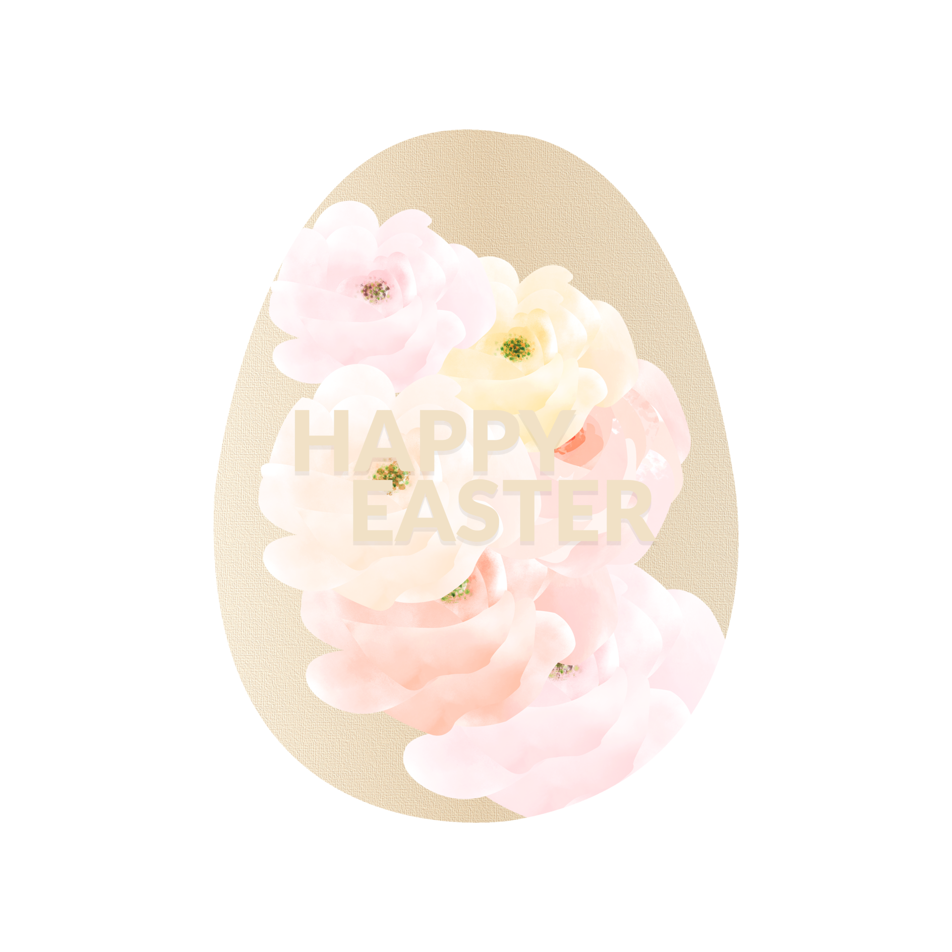 Happy Easter Egg artwork, Easter Egg Floral Design. 19634540 PNG