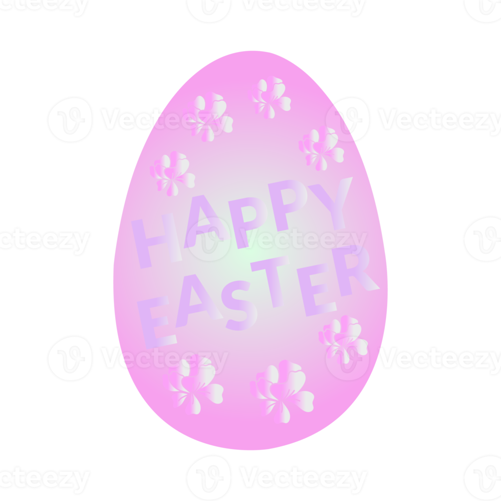 Lycklig påsk ägg konstverk, påsk ägg blommig design. png