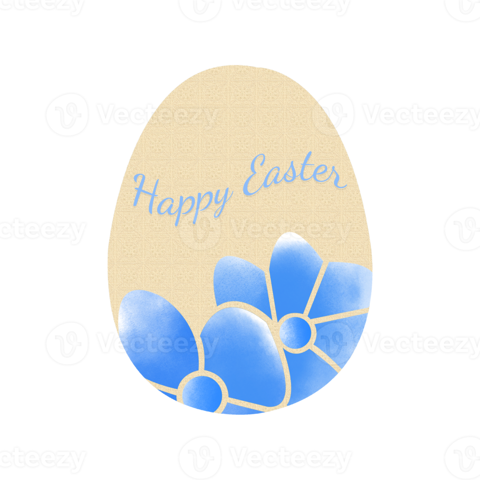 Happy Easter Egg artwork, Easter Egg Floral Design. png