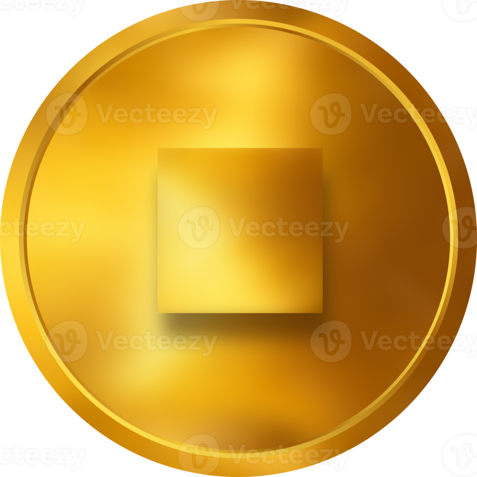 Golden Pause Button png