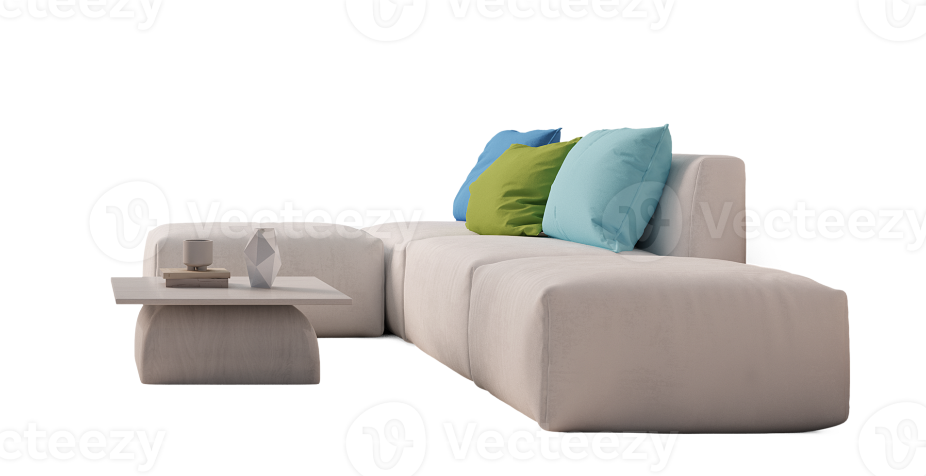 wit sofa en blauw hoofdkussen png