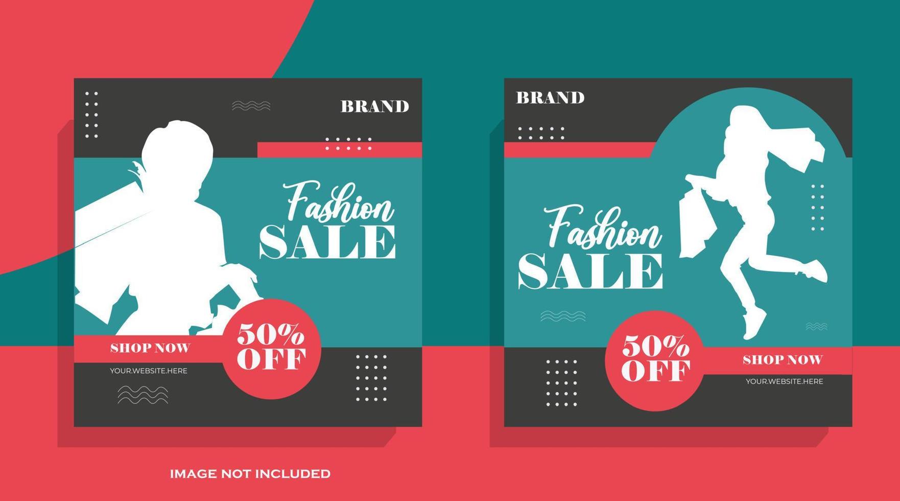 Fashion Sale Social Media Post Template vector