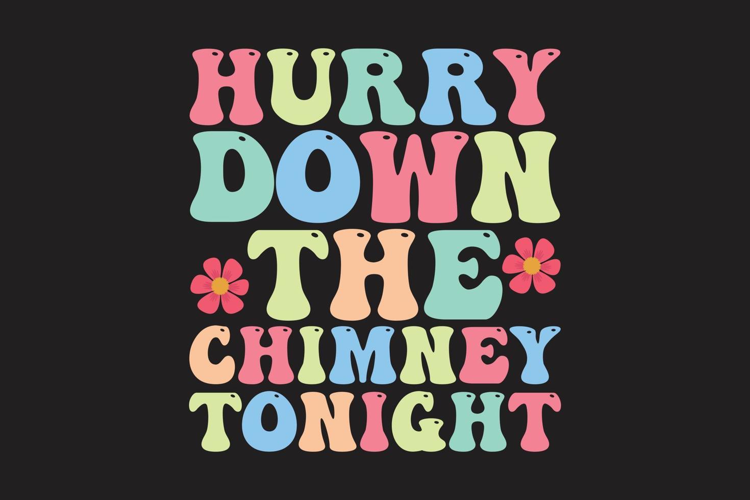 Merry Christmas Groovy T-shirt Design vector