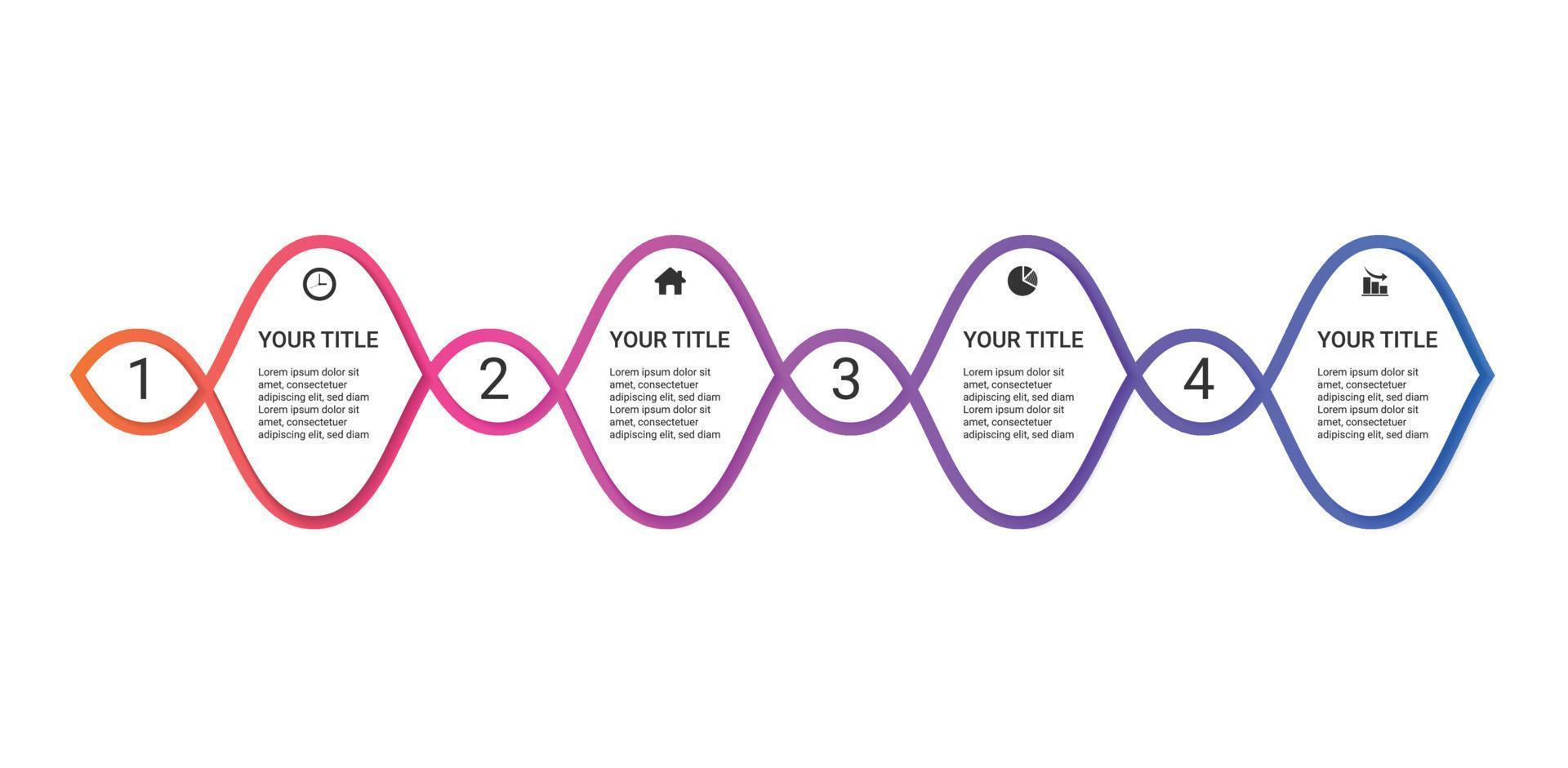 Business infographic design flowchart elements template vector