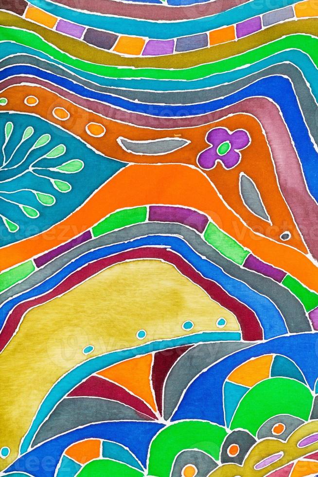 abstract pattern of cold painted batik photo