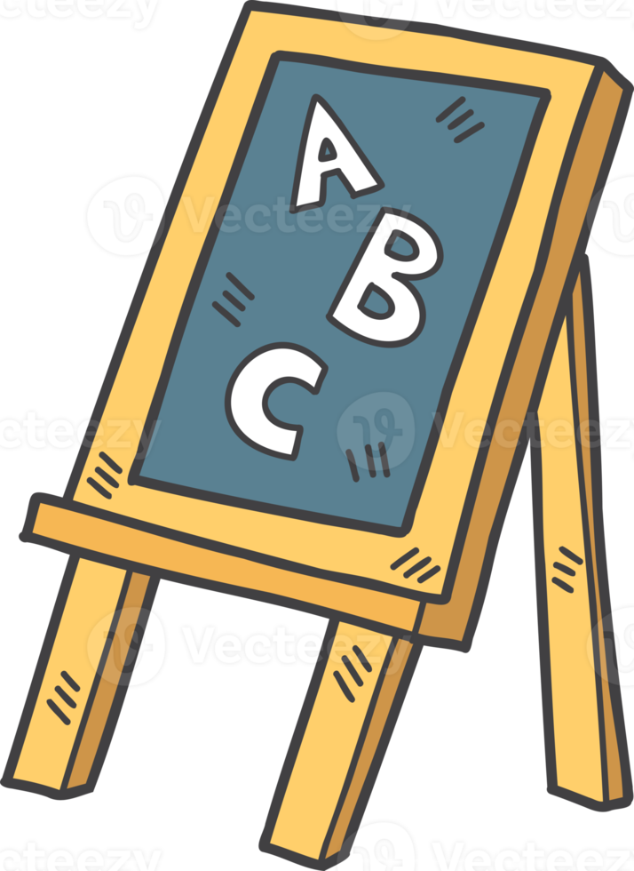 Hand Drawn blackboard for kids illustration png