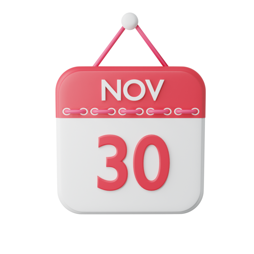 3D Rendereing Calendar icon png