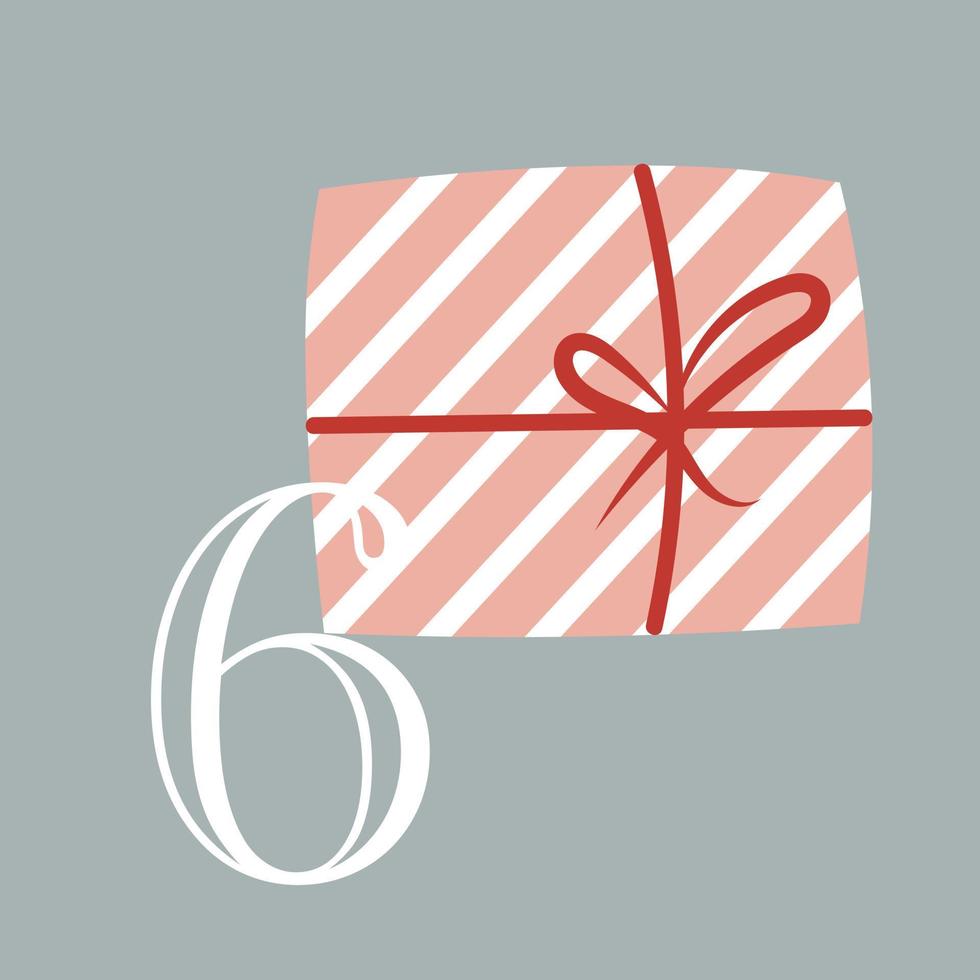 Christmas advent calendar Vector illustration