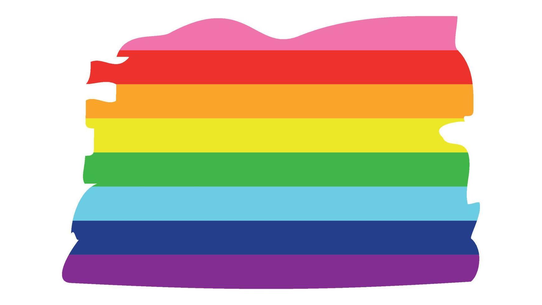 bandera del orgullo de gilbert panadero. proporciones estándar para la bandera gay vector