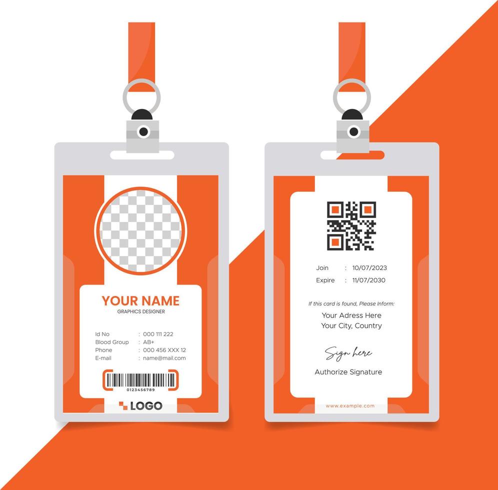 ID Card design template. Suitable for companies, corporates, offices and many other of business purposes. vector