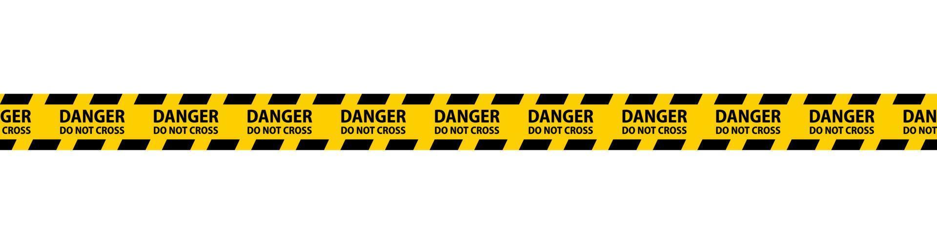 cintas transparentes de peligro, precaución y advertencia. vector