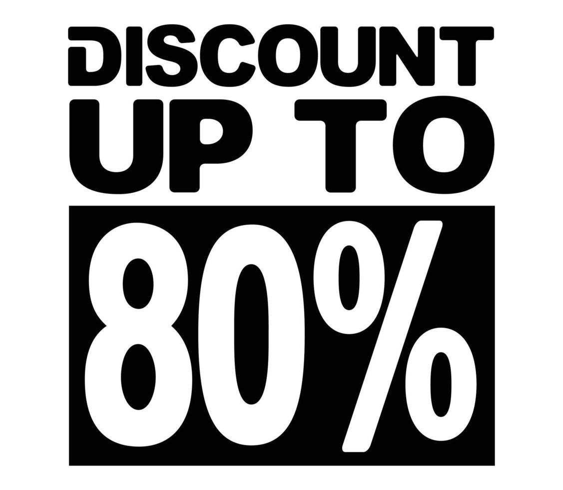 Design discount sale offer up to 80 percent vector