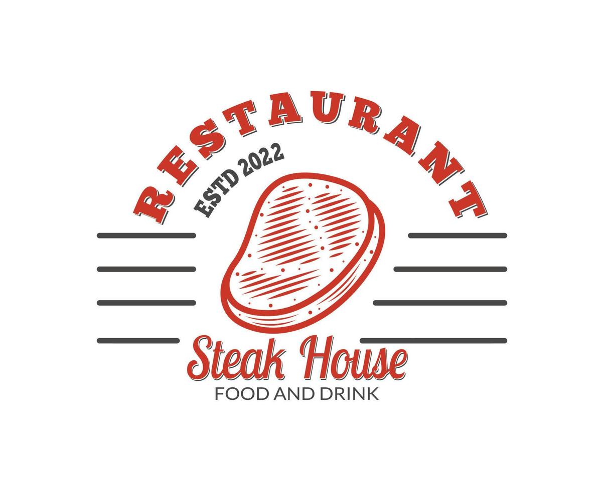 restaurante retro vintage logo vector