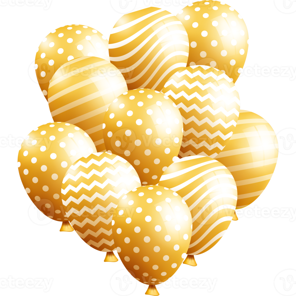 Realistic balloons for party event design png