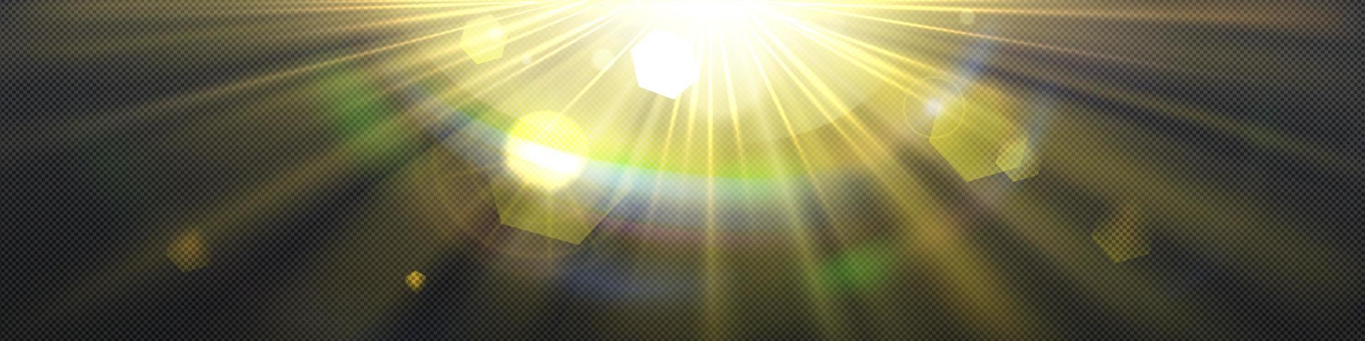 Light background rays and rainbow spectrum flare vector