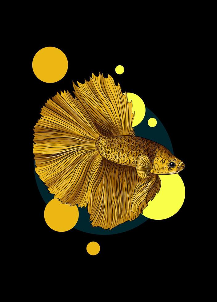 ilustración de peces de colores vector