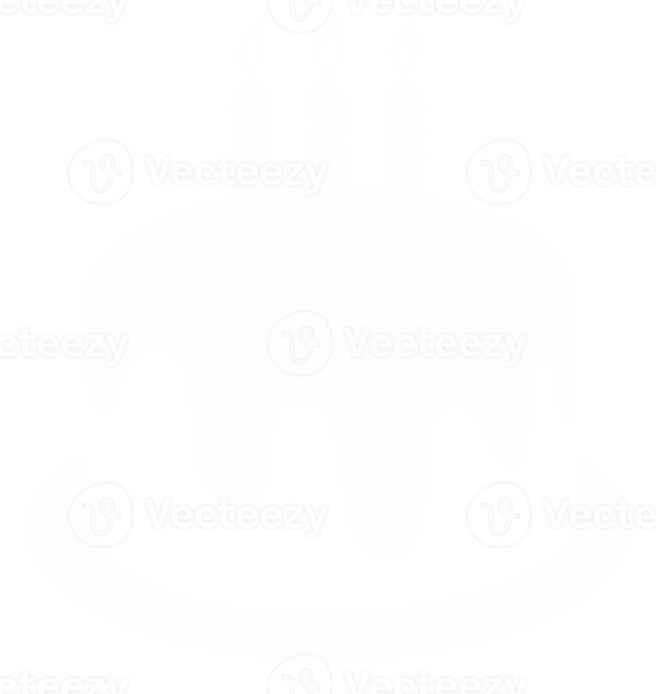 silhueta de bolo de aniversário para ícone, pictograma, aplicativos, site, ilustração de arte, logotipo ou elemento de design gráfico. formato png