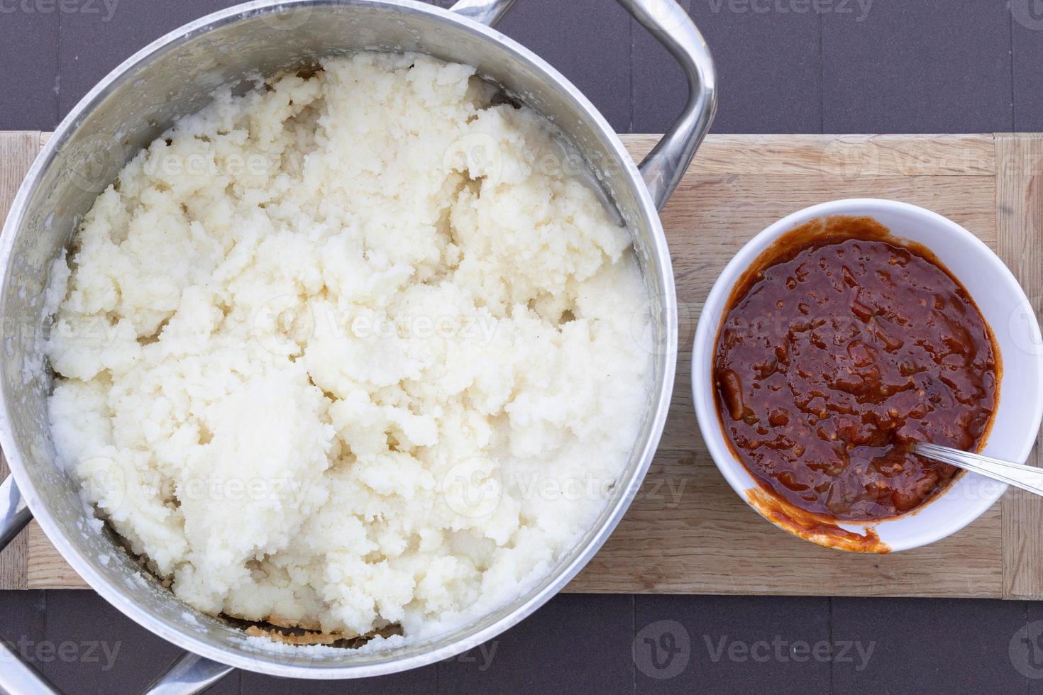 A South African dish called mieliepap photo