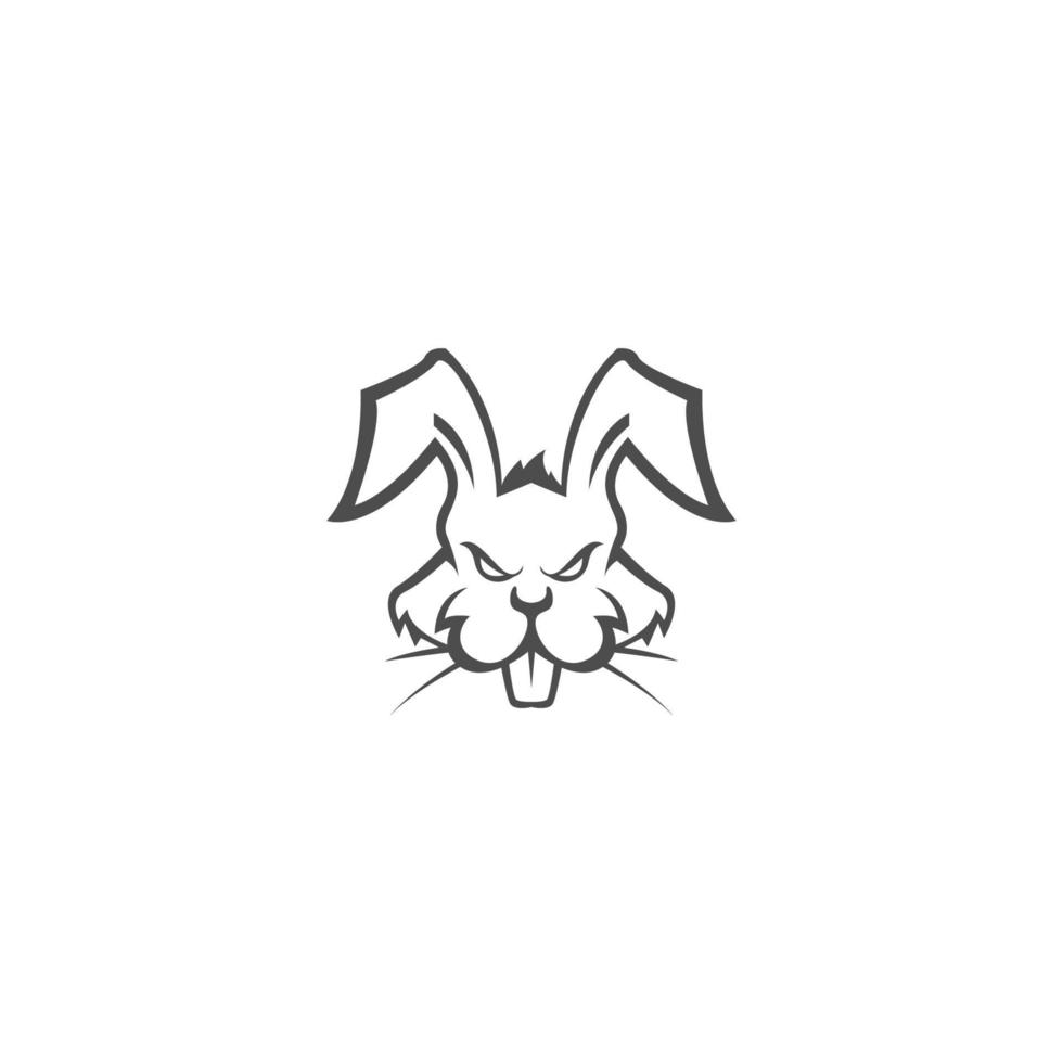 Rabbit icon logo design illustration vector