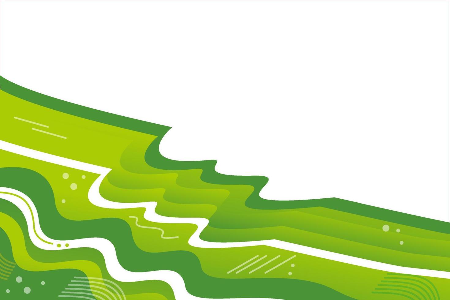 Green gradient wave line abstract banner background vector