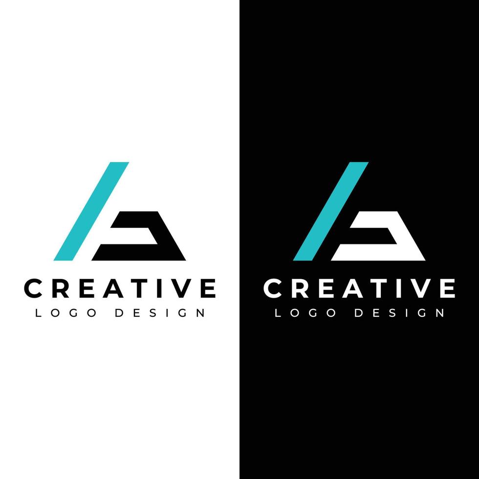 Creative abstract logo template design element initial letter A geometric or minimalist monogram with trendy style, modern font. Logo for business, business or identity card, branding and company. vector