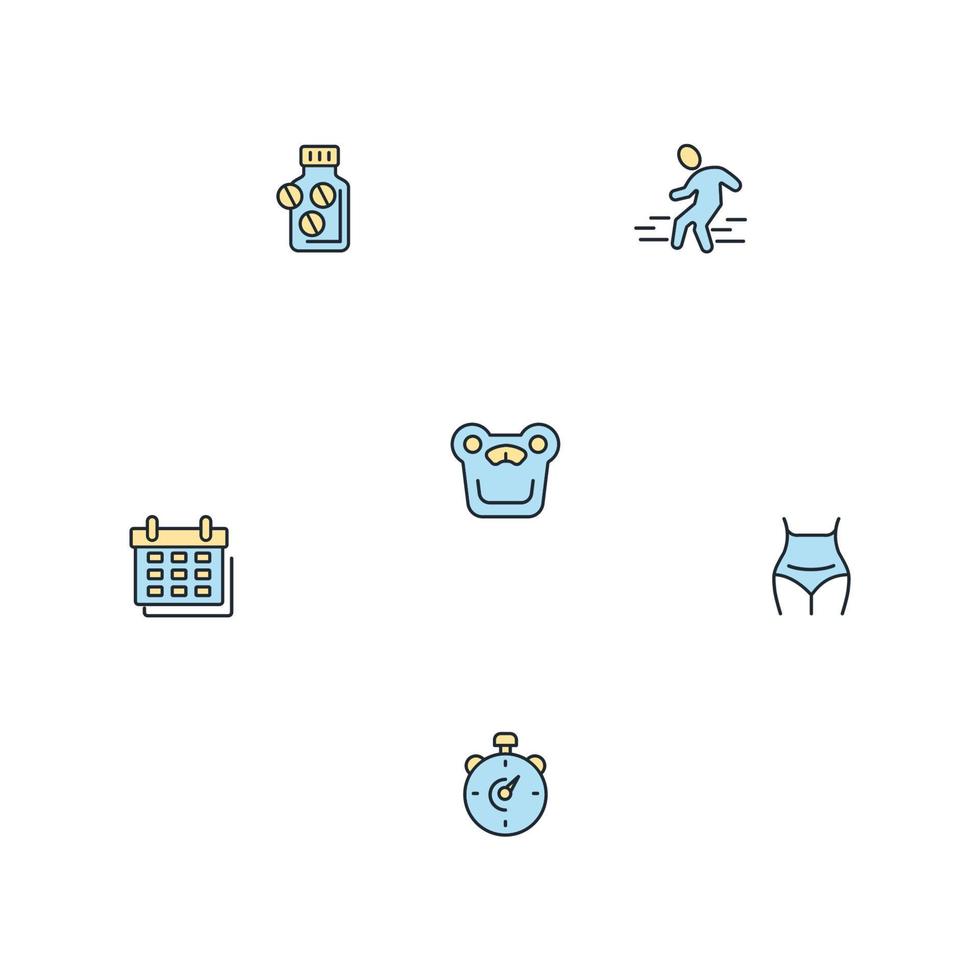 fitness icons set . fitness pack symbol vector elements for infographic web