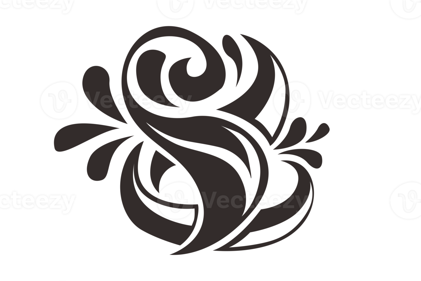 Black Flora Ornament Tattoo png