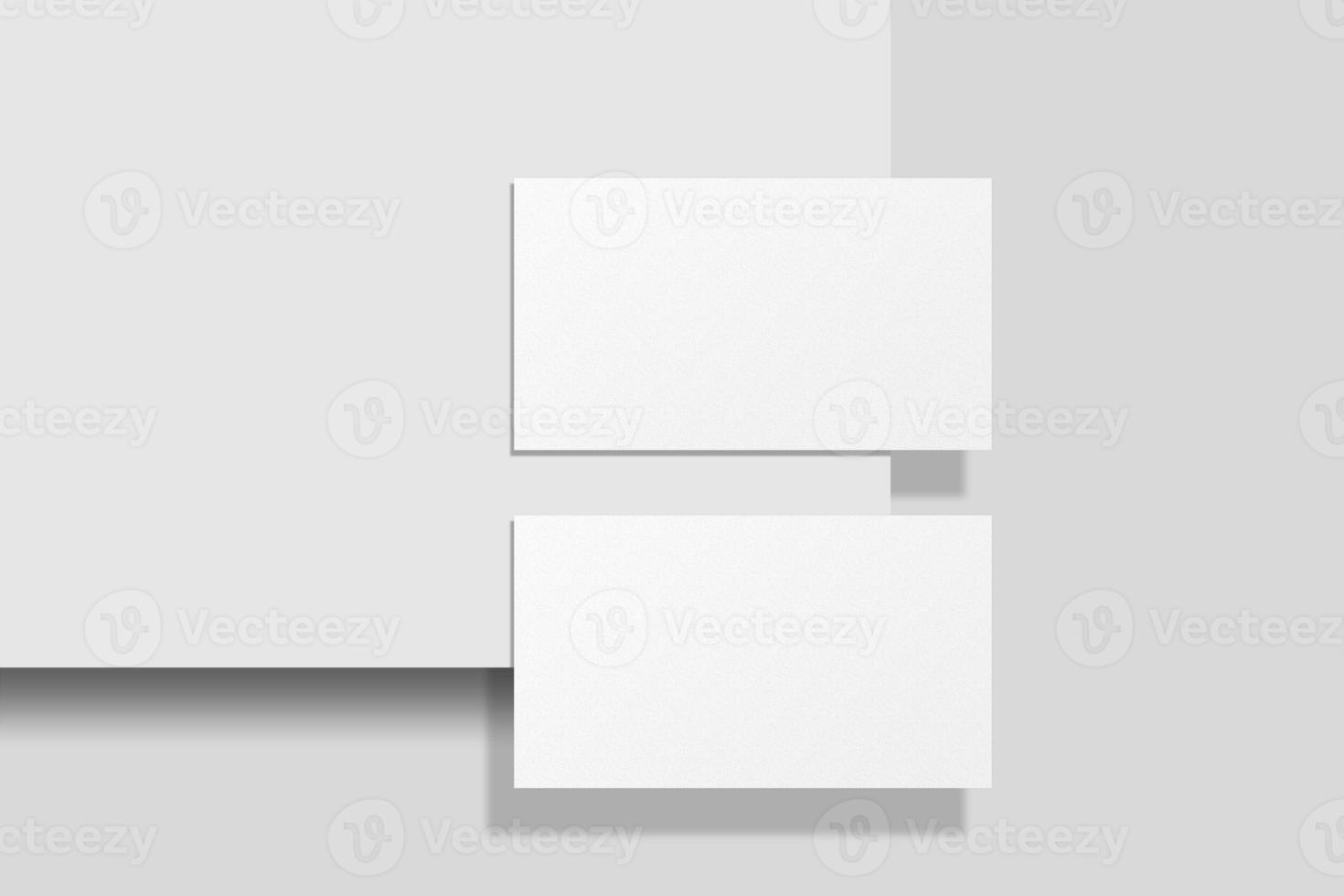 Realistic blank business card illustration for mockup. 3D Render. photo