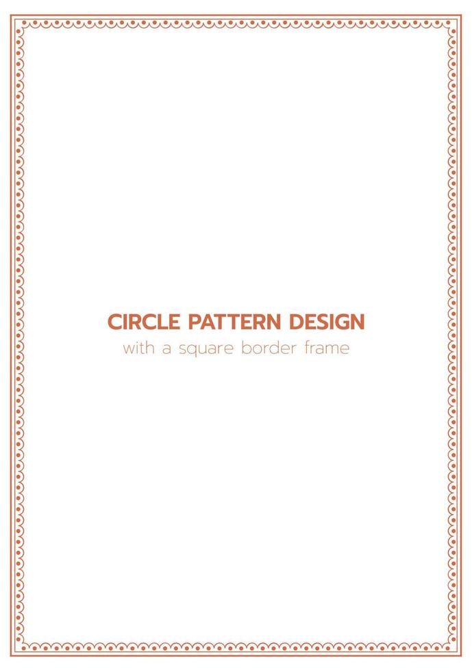 Circle pattern design with a rectangle border frame vector