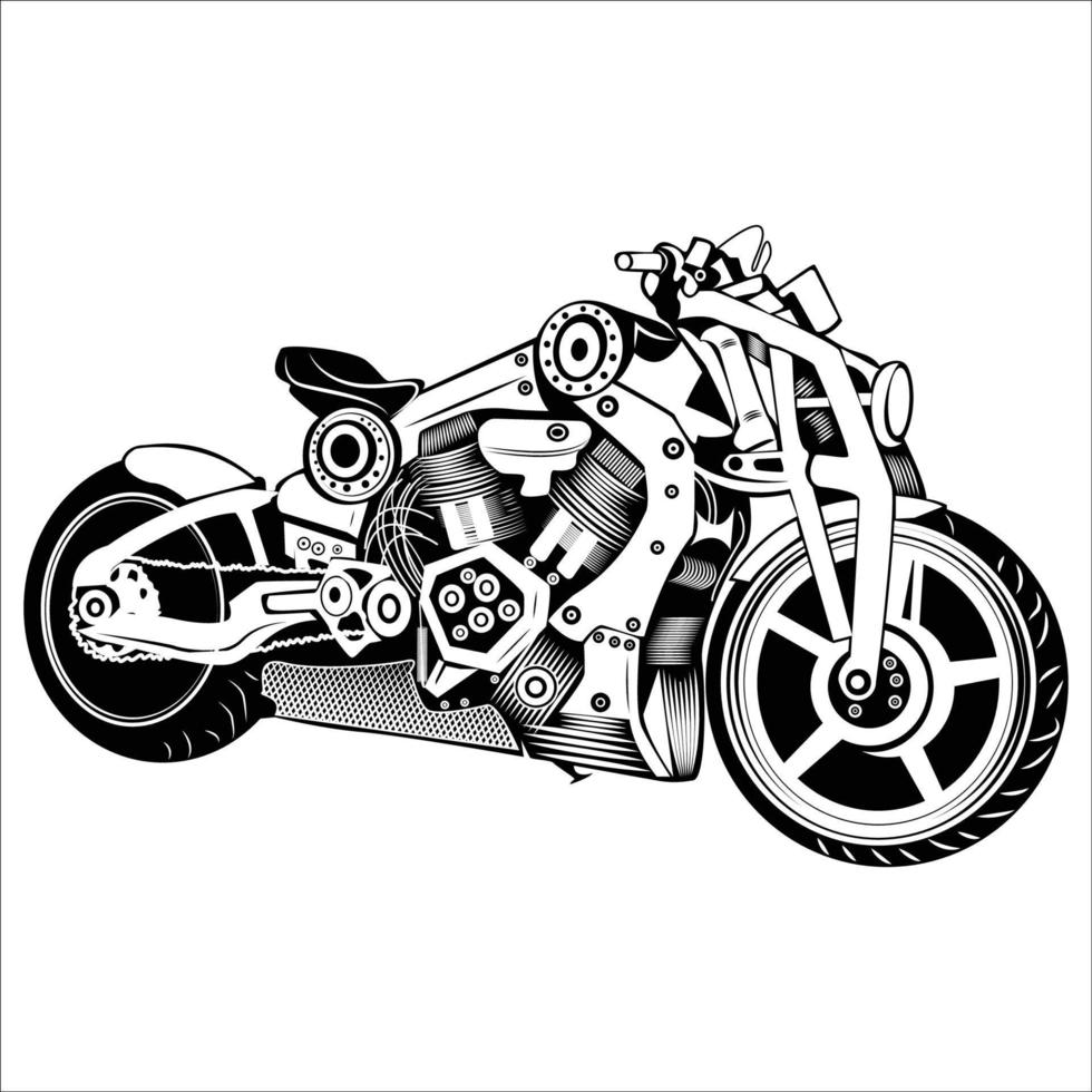 Ilustración de vector de motocicleta