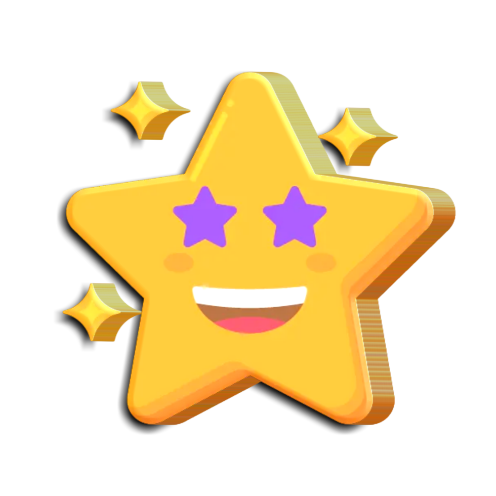 Cute star emoji png