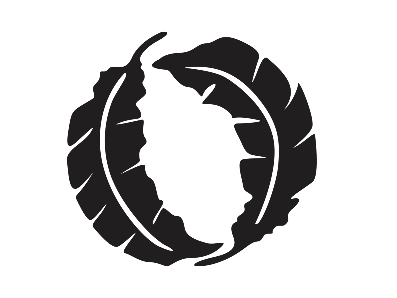 black feather circle logo icon png