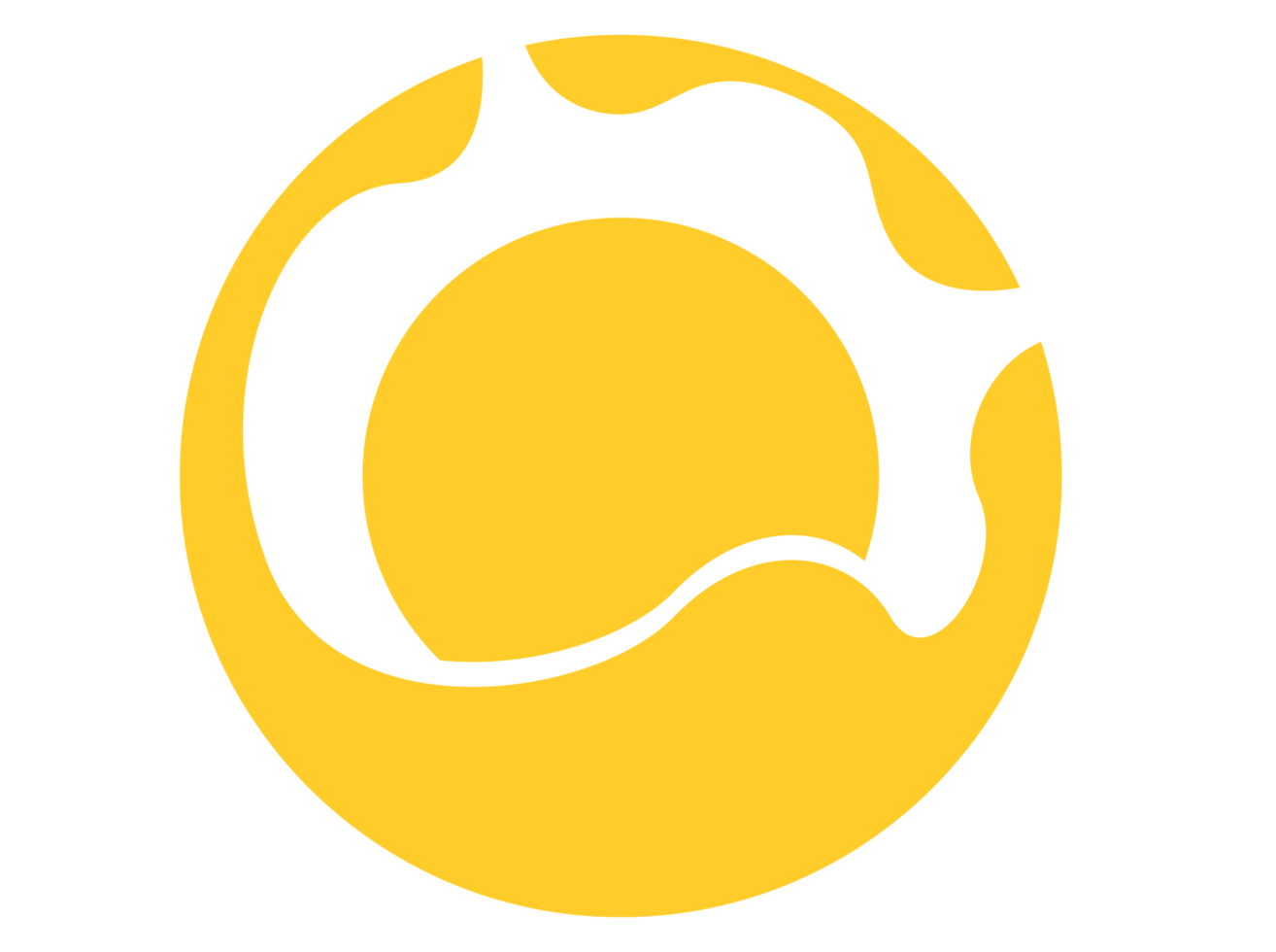 gelbes leuchtendes Sonnenlogo-Symbol png