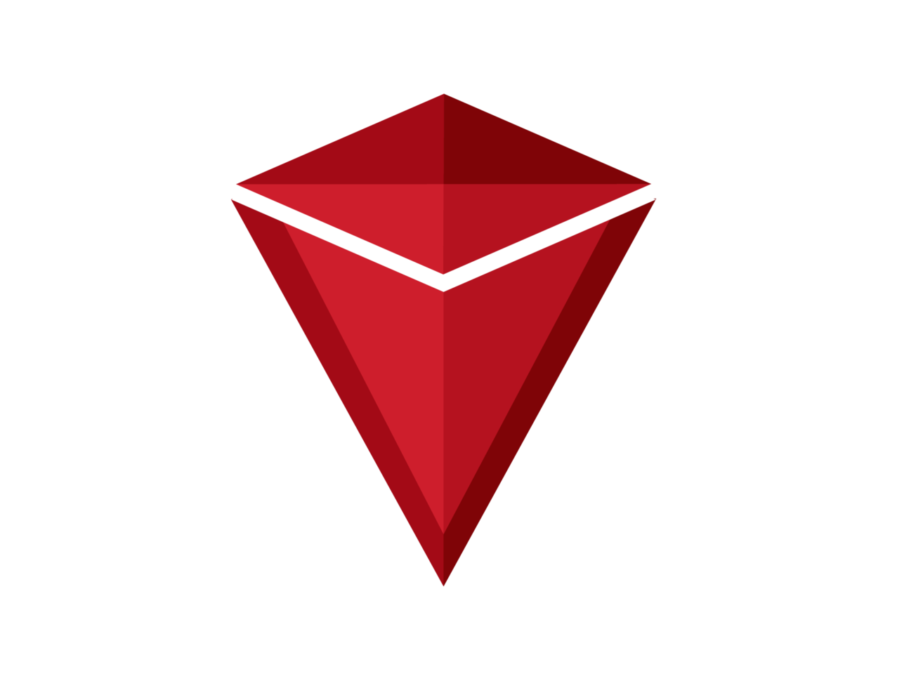 rosso rettangolare piramide logo icona png