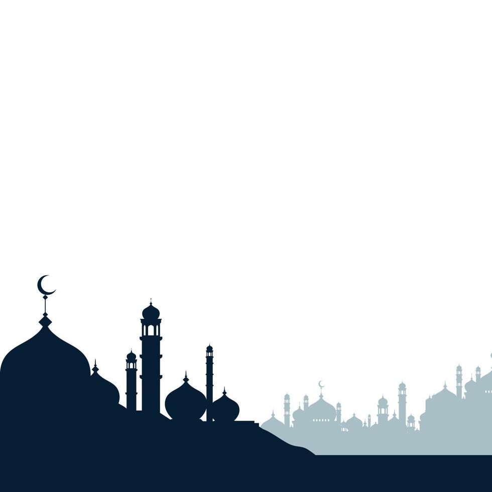 ilustración de vector de icono de edificio de mezquita