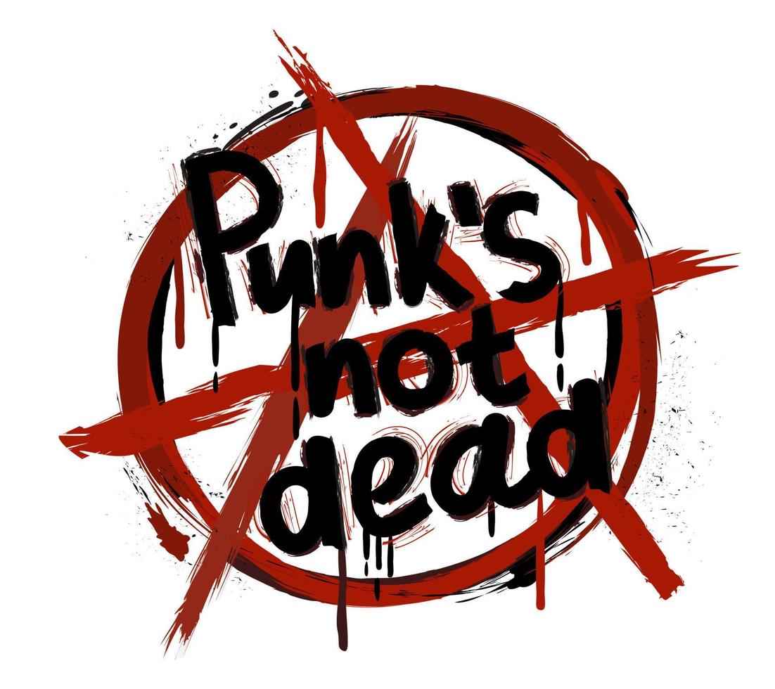 Anarchy symbol. Punk's not dead. vector