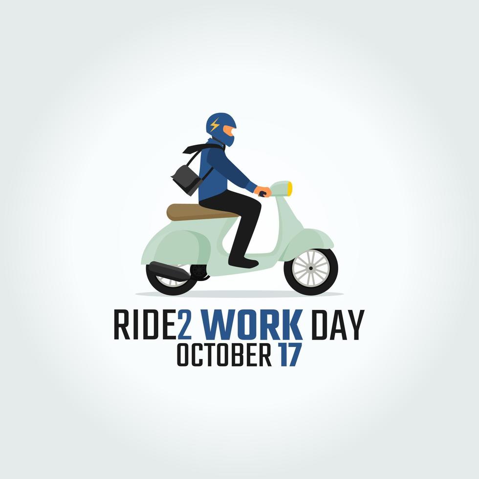 vector graphic of ride to work day good for ride to work day
