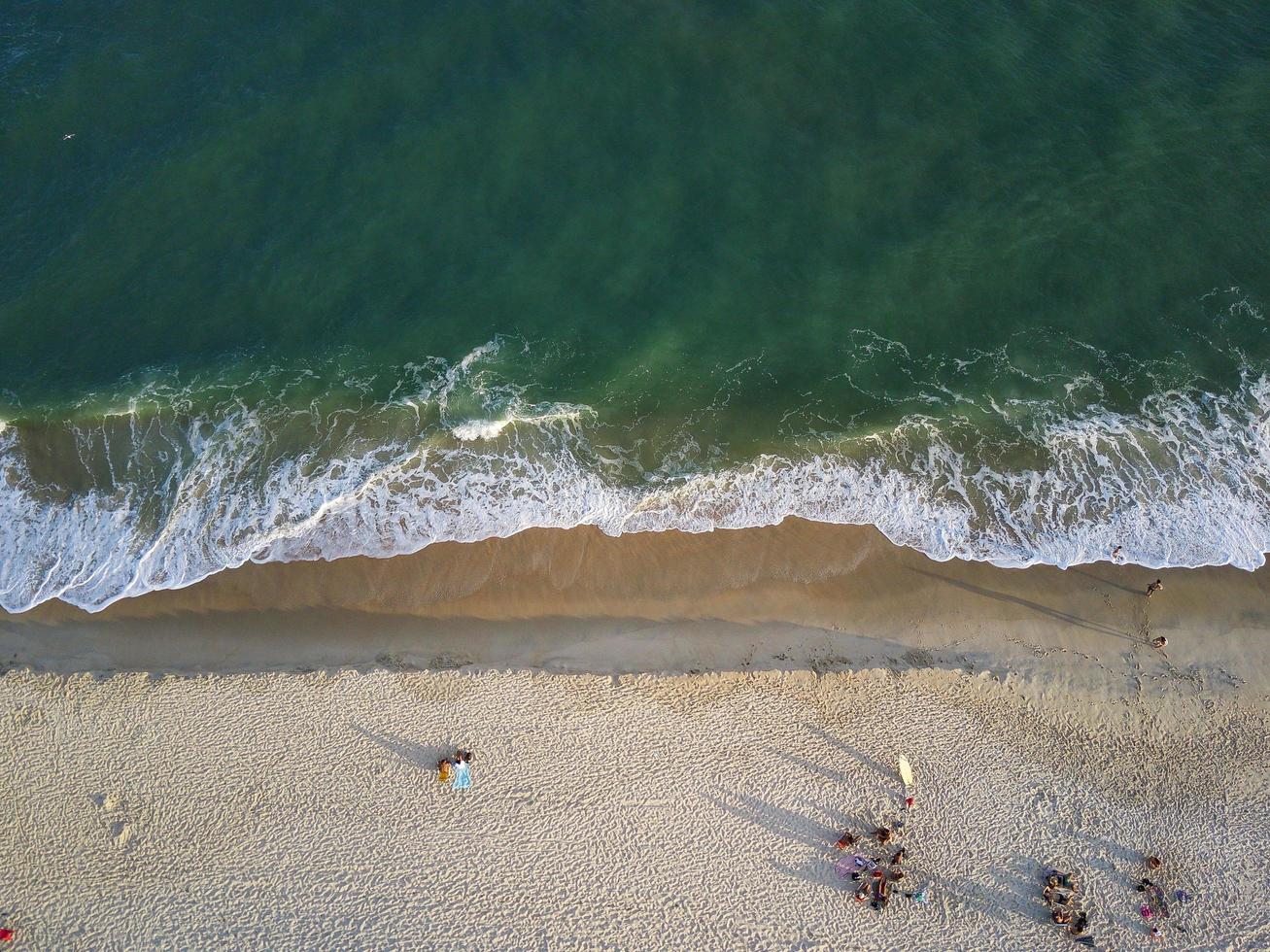 Rio de Janeiro, RJ, Brazil, 2022 - Aerial view of Grumari Beach, one of the wildest beaches in Rio de Janeiro photo