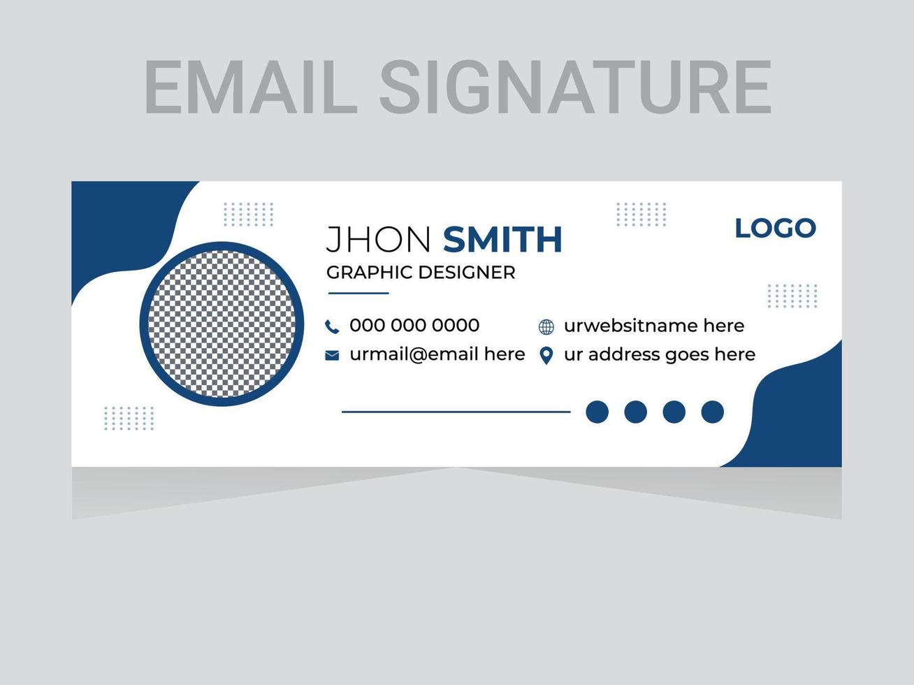 plantilla de diseño de firma de correo electrónico. diseño de diseño de marketing de correo electrónico vectorial. vector