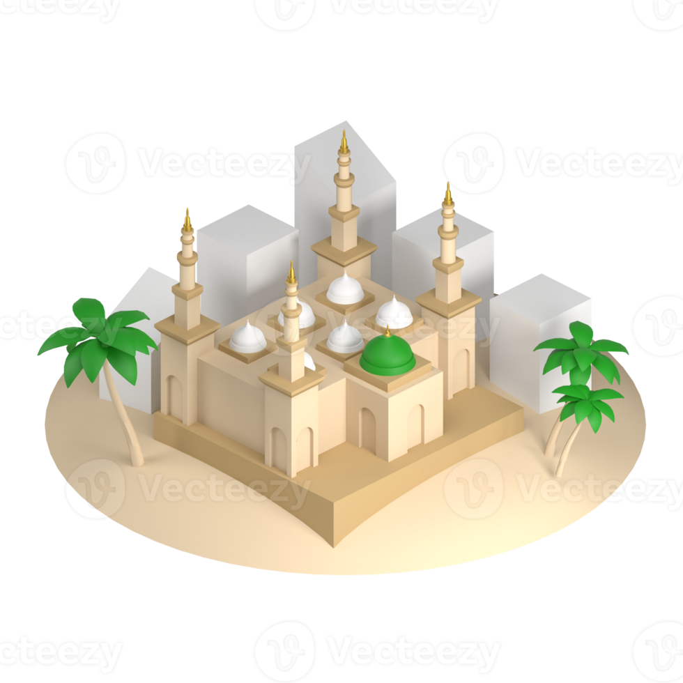 nabawi mosque 3d icon png