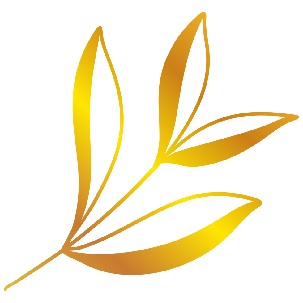 illustration de feuilles d'or png